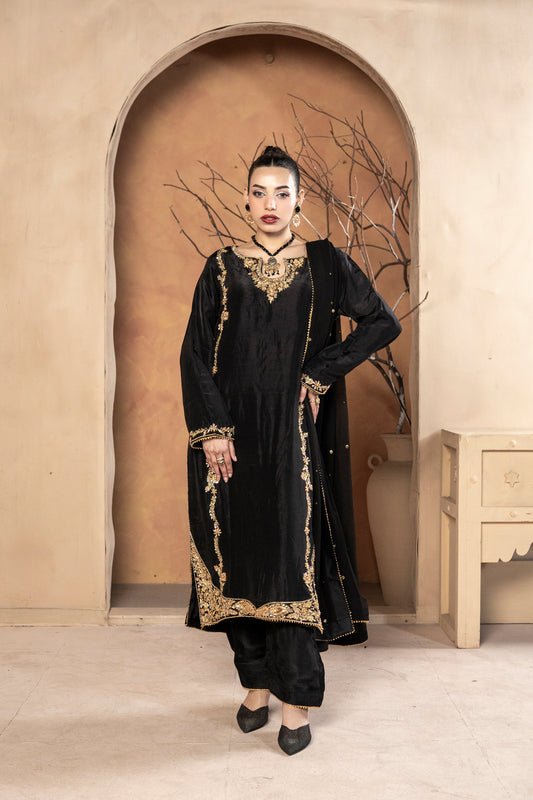 QL-PW2608-Premium Silk Readymade 3-Piece Suit