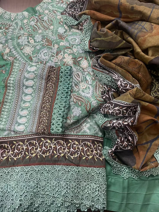 Noor Lawn 3-Piece Suit - Ready to Wear Elegance