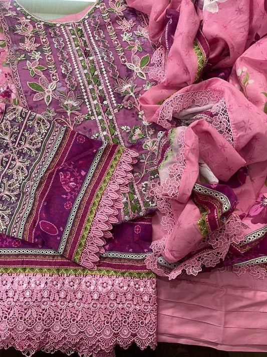 Zoya Lawn Suit 3-Piece – Elegant Ready to Wear Outfit
