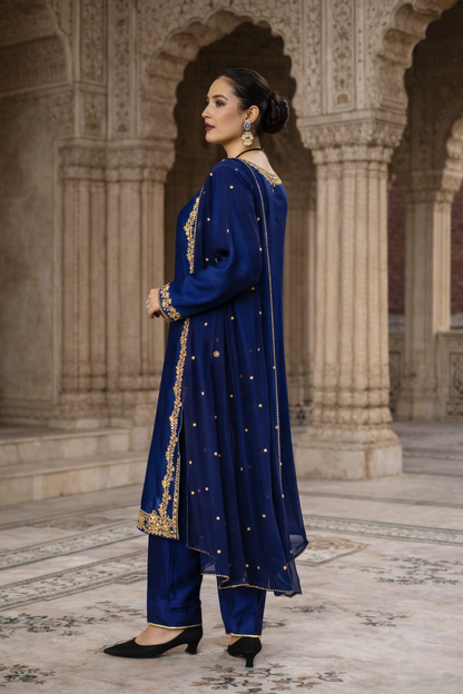 QL-PW26011-Premium Silk Readymade 3-Piece Suit