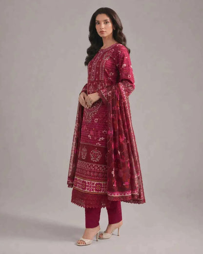 Haya - Lawn Ready to Wear 3-Piece Suit - Queen Libas Pakistan
