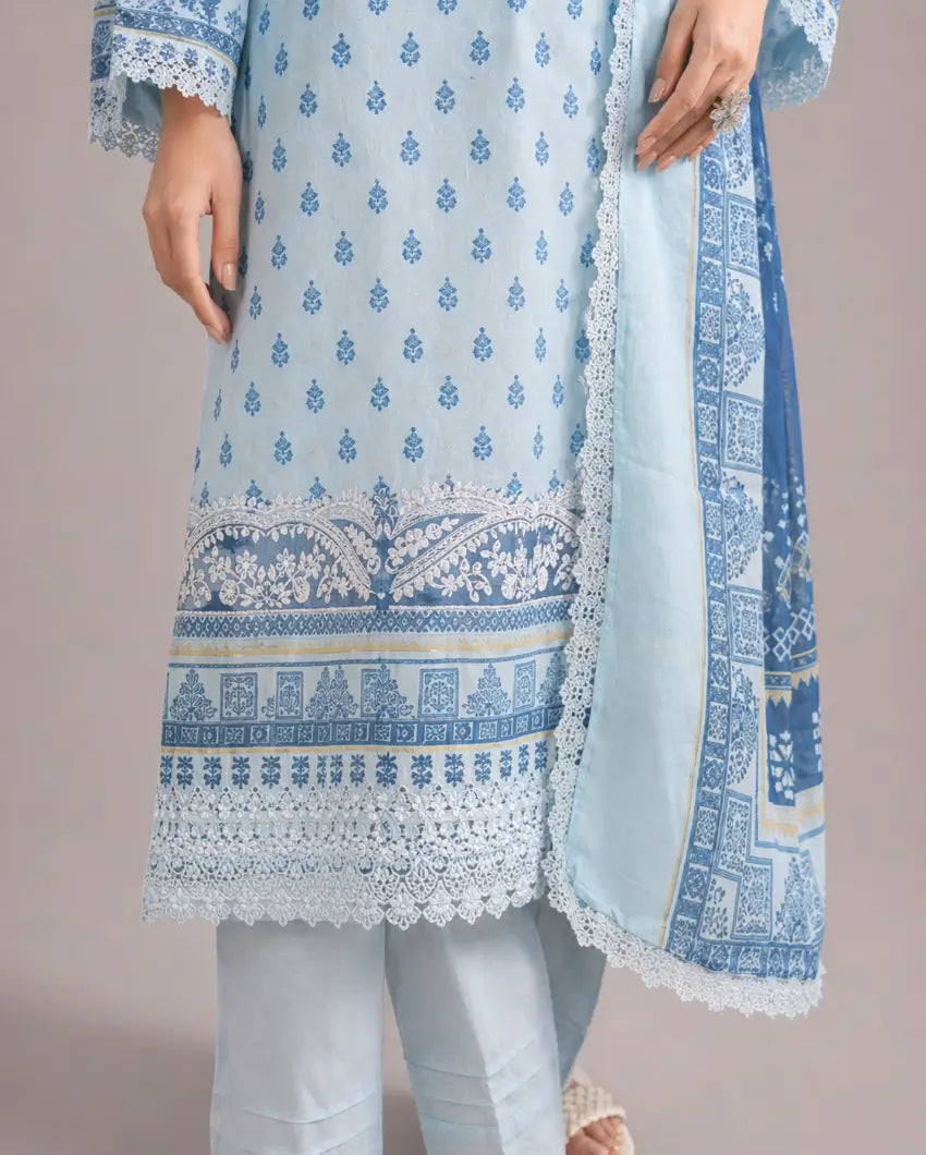 Zarmin- Lawn Ready to Wear 3-Piece Suit - Queen Libas Pakistan