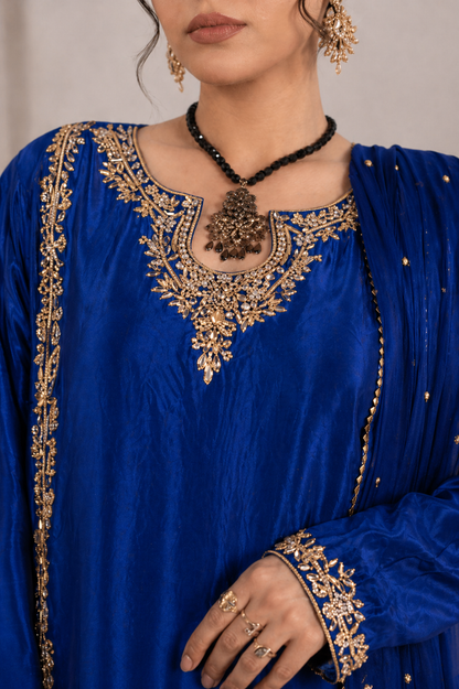 QL-PW26011-Premium Silk Readymade 3-Piece Suit - Queen Libas Pakistan