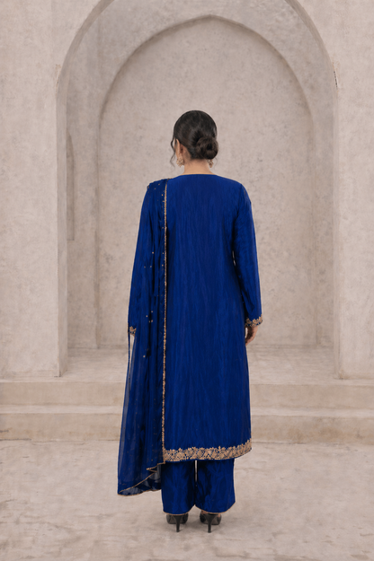 QL-PW26011-Premium Silk Readymade 3-Piece Suit - Queen Libas Pakistan