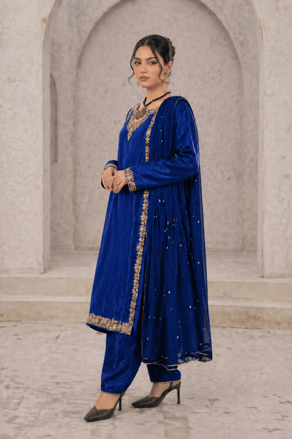 QL-PW26011-Premium Silk Readymade 3-Piece Suit - Queen Libas Pakistan
