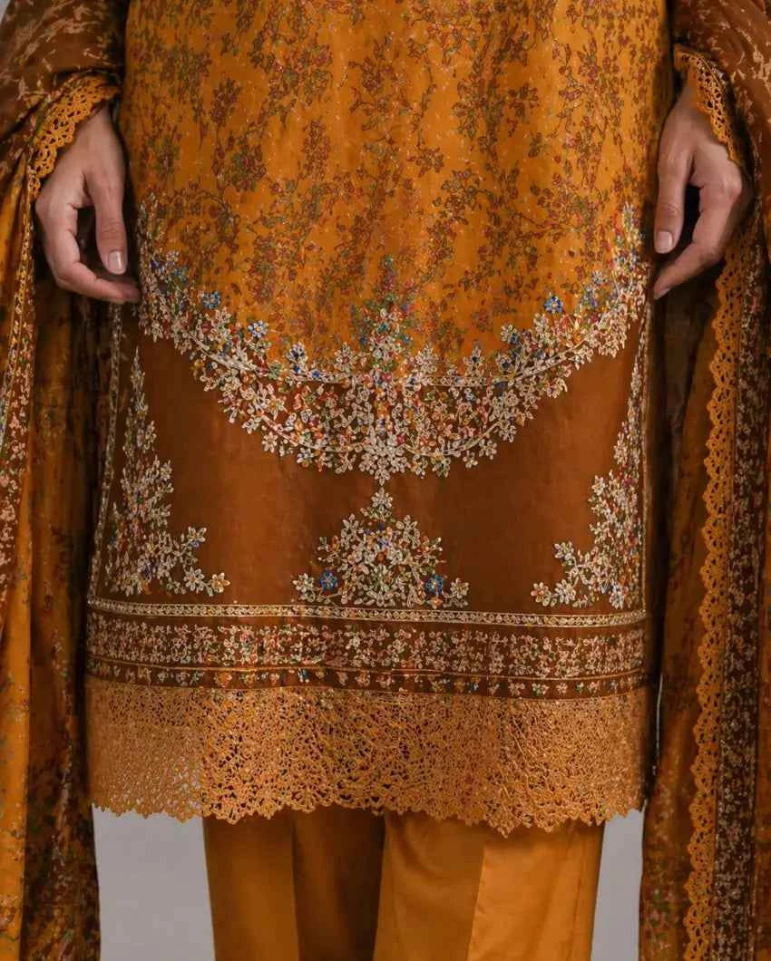 Pariza- Lawn Ready to Wear 3-Piece Suit - Queen Libas Pakistan