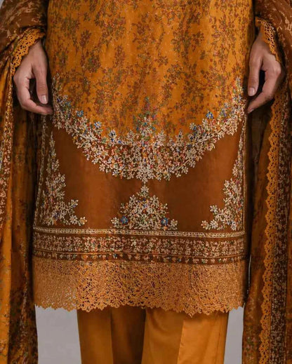 Pariza- Lawn Ready to Wear 3-Piece Suit - Queen Libas Pakistan