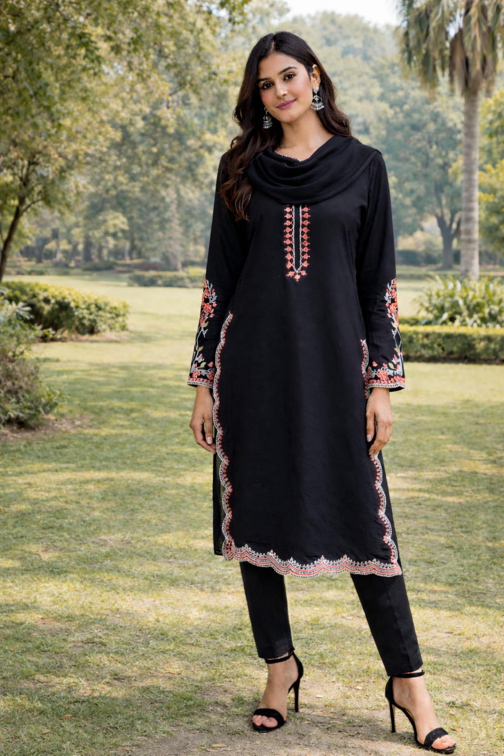 Adaa-Premium Dhanak Readymade 3-Piece Suit