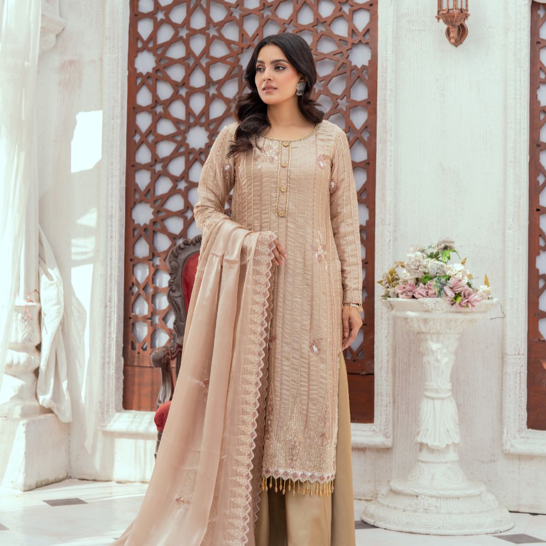 Ziya: Premium Silk Readymade 3-Piece Suit
