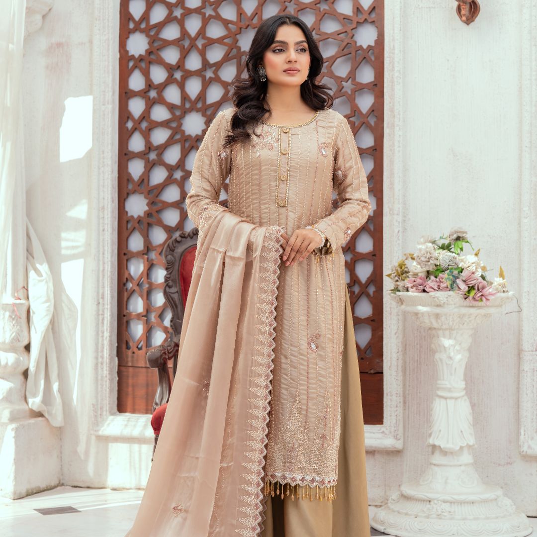 Ziya: Premium Silk Readymade 3-Piece Suit