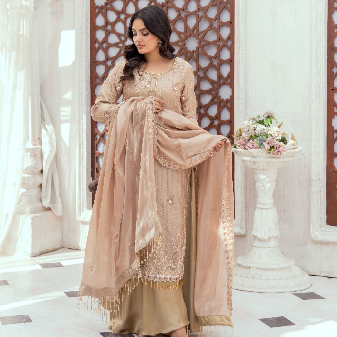 Ziya: Premium Silk Readymade 3-Piece Suit