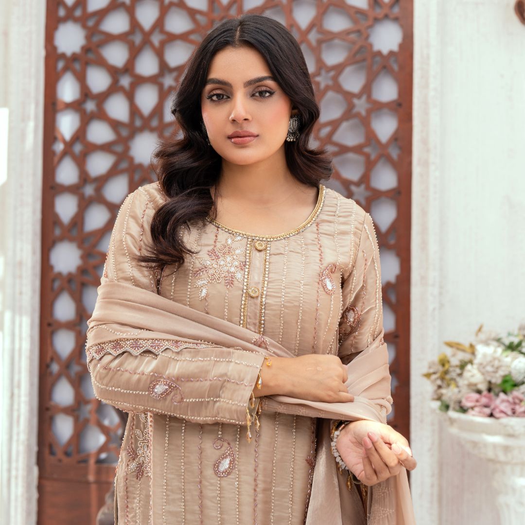 Ziya: Premium Silk Readymade 3-Piece Suit