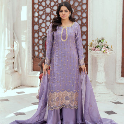 Marjan: Elegant Silk Readymade 3-Piece