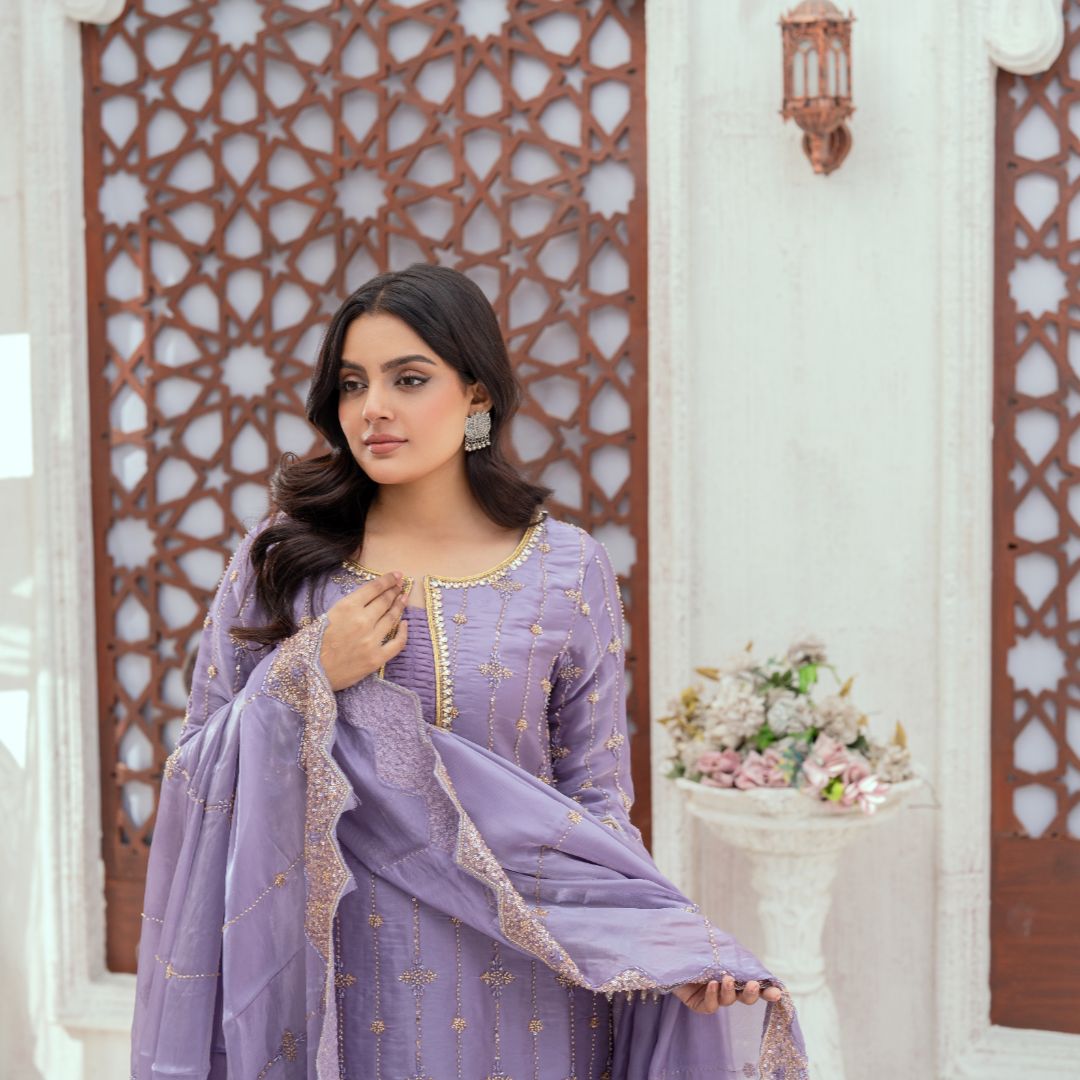 Marjan: Elegant Silk Readymade 3-Piece