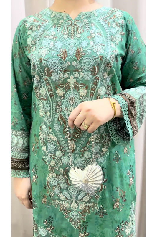 Noor Lawn 3-Piece Suit - Ready to Wear Elegance