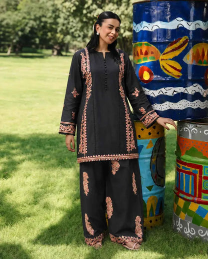 Rozana-Premium Viscous Readymade 3-Piece Suit - Queen Libas Pakistan