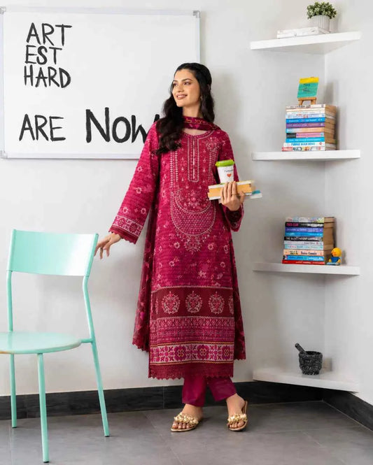 Haya - Lawn Ready to Wear 3-Piece Suit - Queen Libas Pakistan