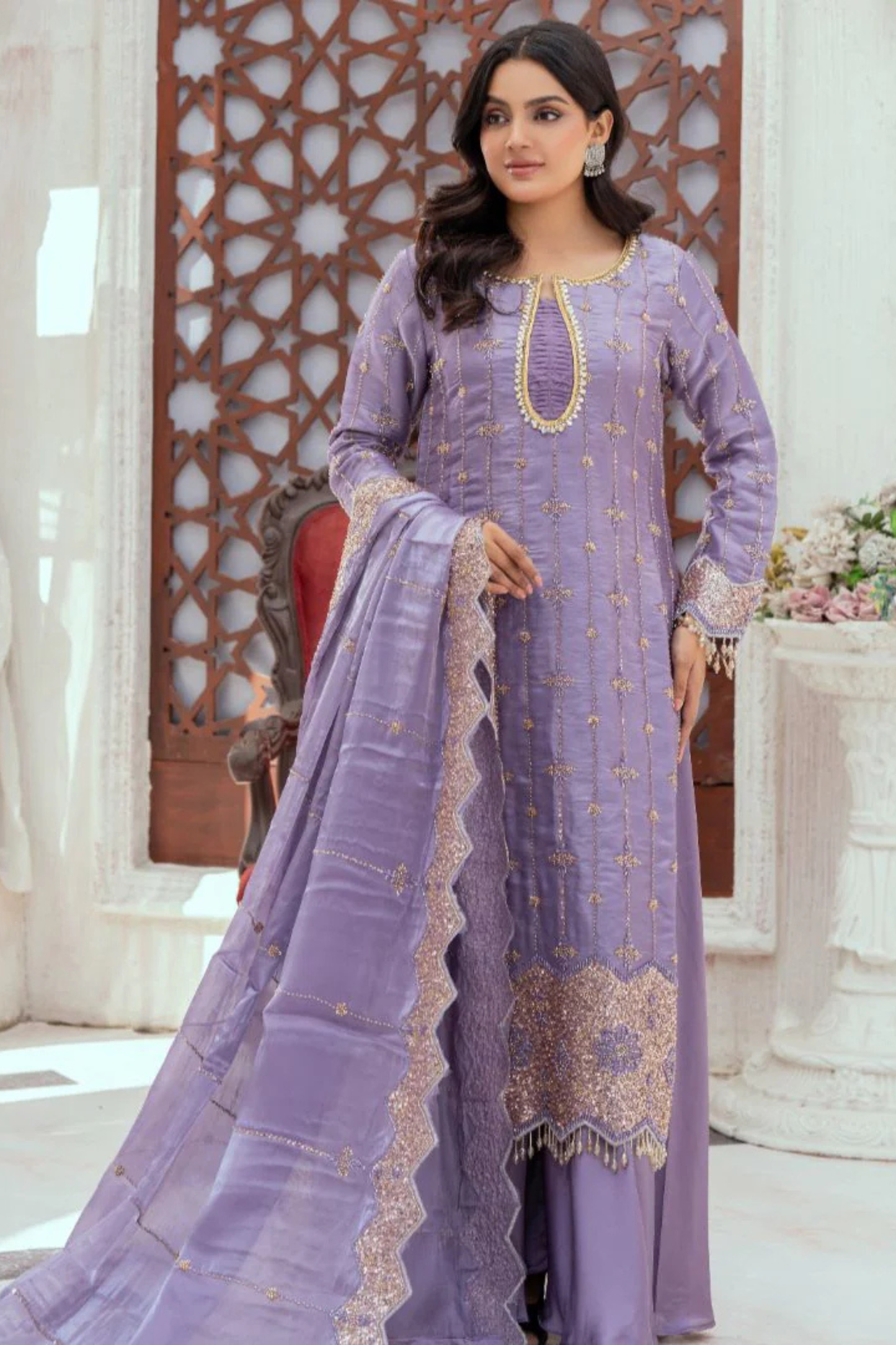 Marjan: Elegant Silk Readymade 3-Piece