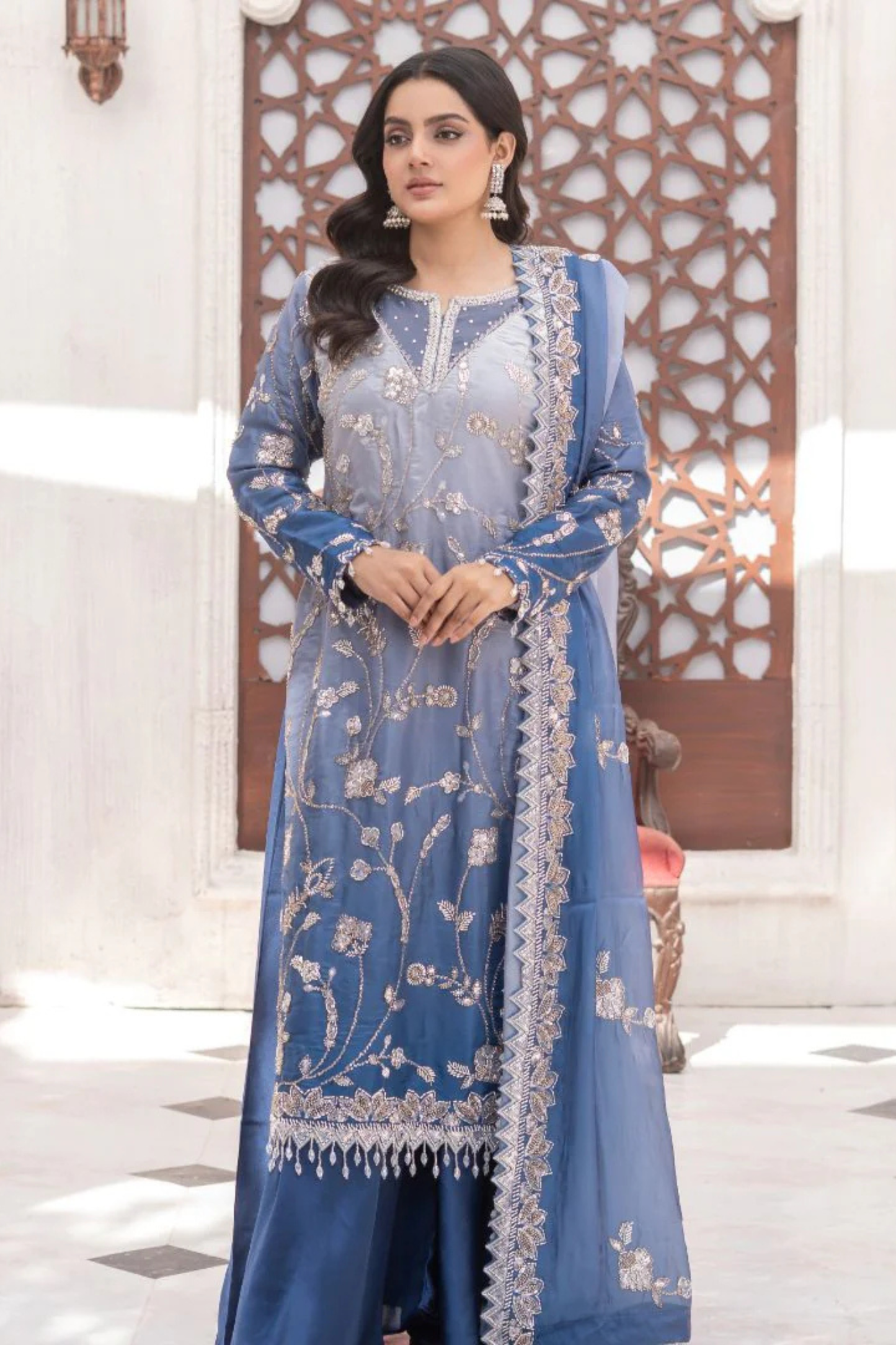 Nazneen: Luxury Silk Readymade 3-Piece