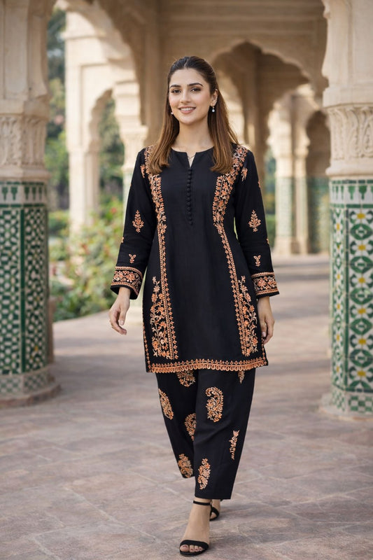 Rozana-Premium Viscous Readymade 3-Piece Suit