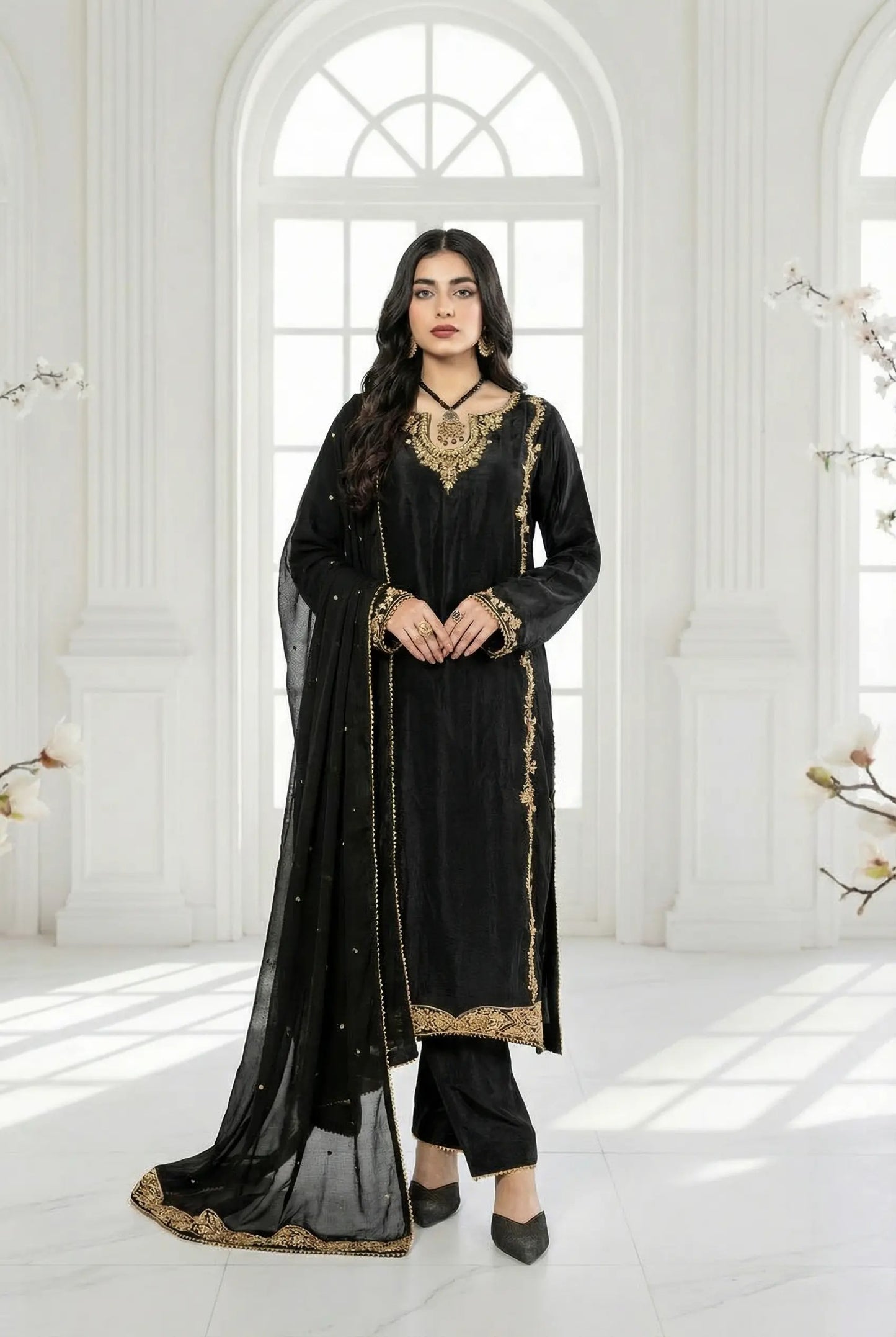 QL-PW2608-Premium Silk Readymade 3-Piece Suit